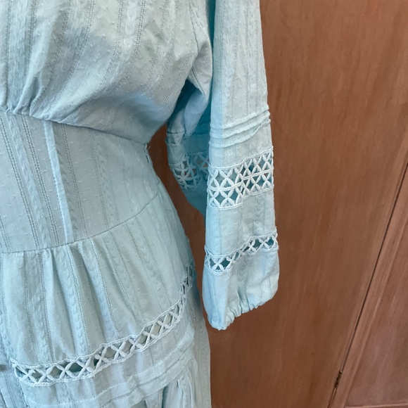 Max Studio Blue Gray Pleated Maxi Dress - Picture 10 of 16